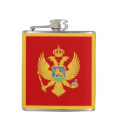 Montenegro-Flagge Flachmann (Vorderseite)