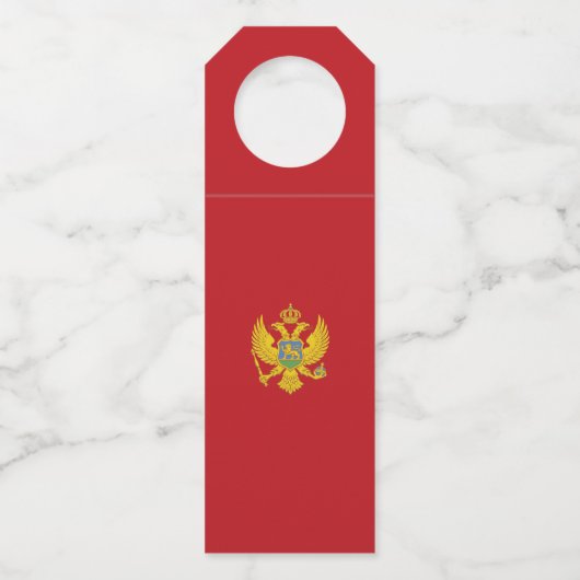Montenegro-Flagge Flaschenanhänger (Rückseite)