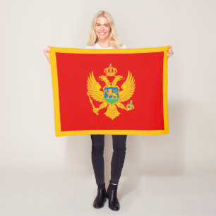 Montenegro-Flagge Fleecedecke