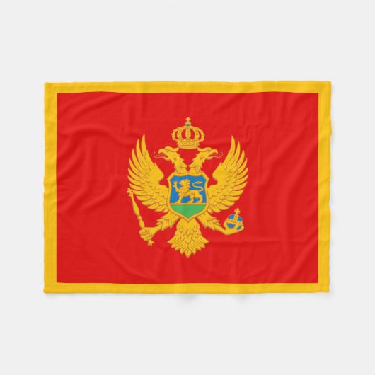 Montenegro-Flagge Fleecedecke (Vorderseite (Horizontal))
