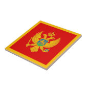 Montenegro-Flagge Fliese (Seite)