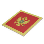 Montenegro-Flagge Fliese (Seite)