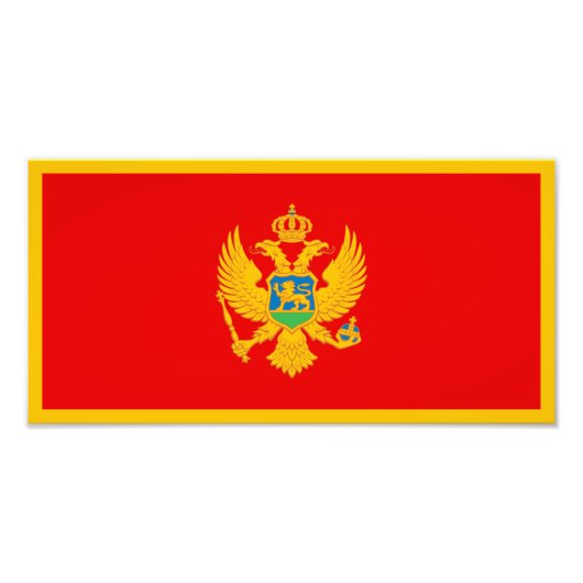Montenegro-Flagge Fotodruck (Vorne)
