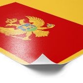 Montenegro-Flagge Fotodruck (Ecke)