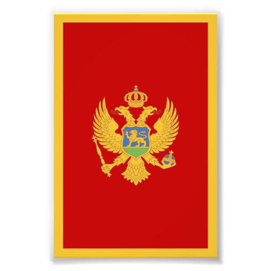 Montenegro-Flagge Fotodruck (Vorne)