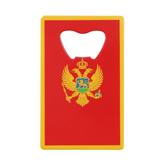 Montenegro-Flagge Geldbeutel Flaschenöffner (Vorderseite)