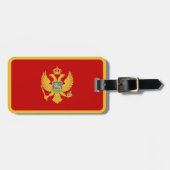 Montenegro-Flagge Gepäckanhänger (Vorderseite horizontal)