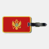 Montenegro-Flagge Gepäckanhänger (Rückseite horizontal)