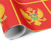 Montenegro-Flagge Geschenkpapier (Rolleneckpunkt)