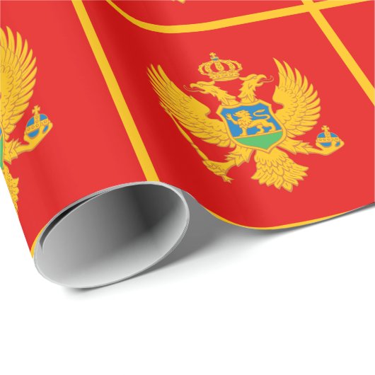 Montenegro-Flagge Geschenkpapier (Rolleneckpunkt)
