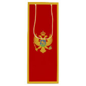 Montenegro-Flagge Geschenktüte Für Weinflaschen (Vorderseite)