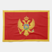 Montenegro-Flagge Geschirrtuch (Horizontal)