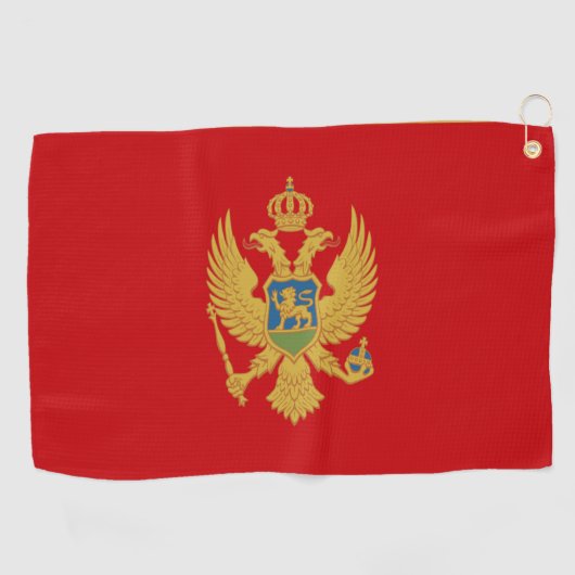 Montenegro-Flagge Golfhandtuch (Horizontal)