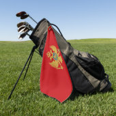Montenegro-Flagge Golfhandtuch (Gras)