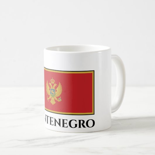 Montenegro-Flagge Kaffeetasse (VorderseiteRechts)