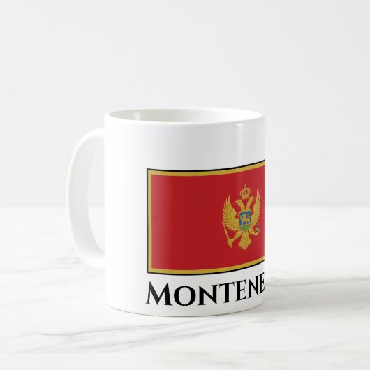 Montenegro-Flagge Kaffeetasse (Vorderseite Links)