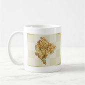 Montenegro-Flagge + Karten-Tasse Kaffeetasse (Links)