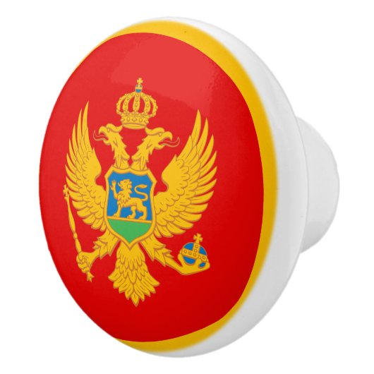 Montenegro-Flagge Keramikknauf (Rechts)
