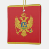 Montenegro-Flagge Keramikornament (Links)