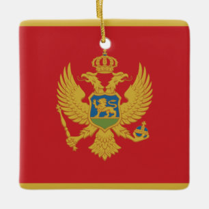 Montenegro-Flagge Keramikornament