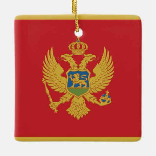 Montenegro-Flagge Keramikornament (Vorderseite)