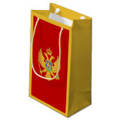 Montenegro-Flagge Kleine Geschenktüte (Rückseite Schrägansicht)