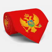 Montenegro-Flagge Krawatte (Gerollt)