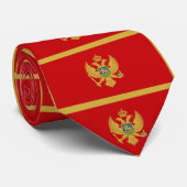 Montenegro-Flagge Krawatte (Gerollt)