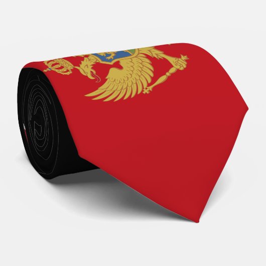 Montenegro-Flagge Krawatte (Gerollt)