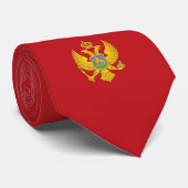 Montenegro-Flagge Krawatte (Gerollt)