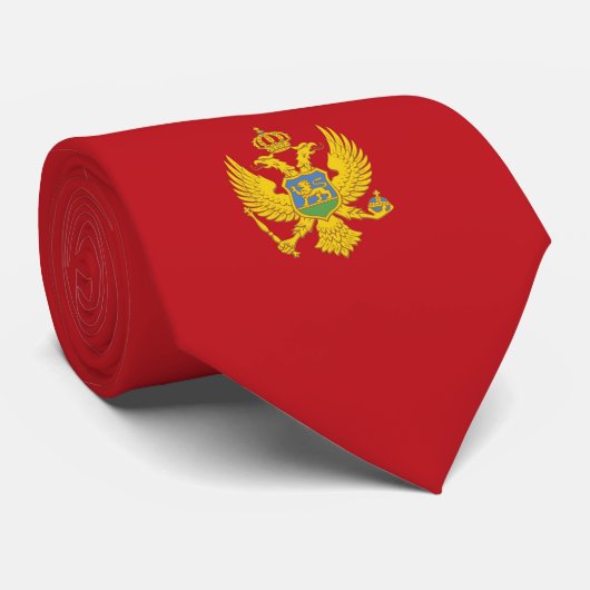 Montenegro-Flagge Krawatte (Gerollt)