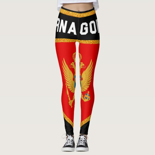 Montenegro-Flagge Leggings (Vorderseite)