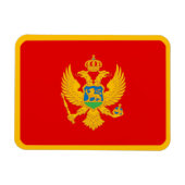 Montenegro-Flagge Magnet (Horizontal)