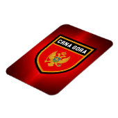 Montenegro-Flagge Magnet (Linke Seite)
