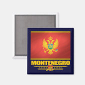 Montenegro-Flagge Magnet (Vorderseite/Rückseite)