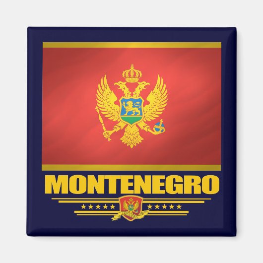 Montenegro-Flagge Magnet (Vorne)