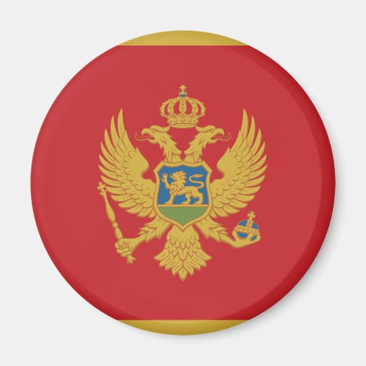 Montenegro-Flagge Magnet (Vorne)