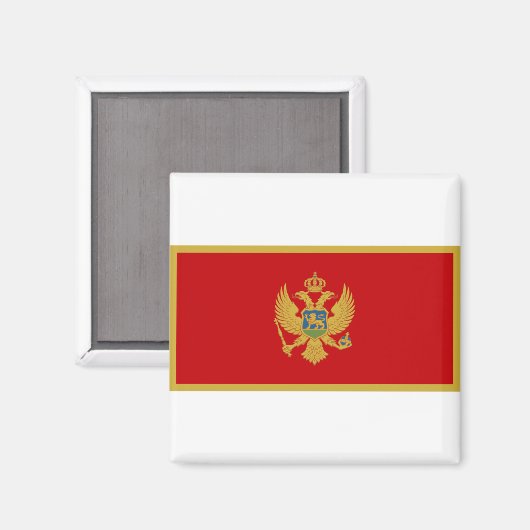 Montenegro-Flagge Magnet (Vorderseite/Rückseite)