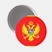 Montenegro-Flagge Magnet (Vorderseite/Rückseite)