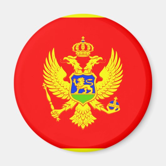 Montenegro-Flagge Magnet (Vorne)