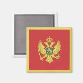 Montenegro-Flagge Magnet (Vorderseite/Rückseite)