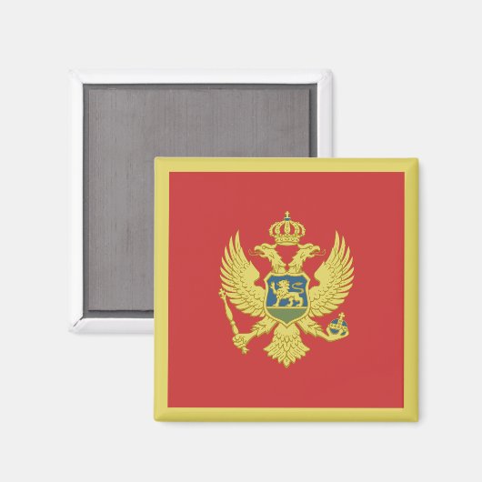 Montenegro-Flagge Magnet (Vorderseite/Rückseite)
