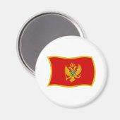 Montenegro-Flagge-Magnet Magnet (Vorderseite/Rückseite)