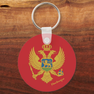 Montenegro Flagge / Montenegro Urlaub / Sport Schlüsselanhänger