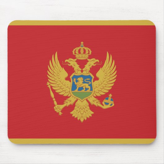 Montenegro-Flagge Mousepad (Vorne)