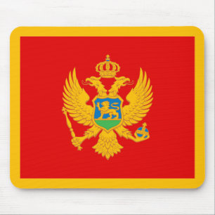 Montenegro-Flagge Mousepad