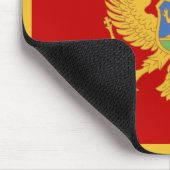 Montenegro-Flagge Mousepad (Ecke)