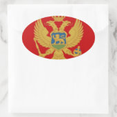 Montenegro-Flagge Ovaler Aufkleber (Tasche)