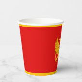 Montenegro-Flagge Pappbecher (Vorderseite)
