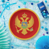 Montenegro-Flagge Pappteller (Party)